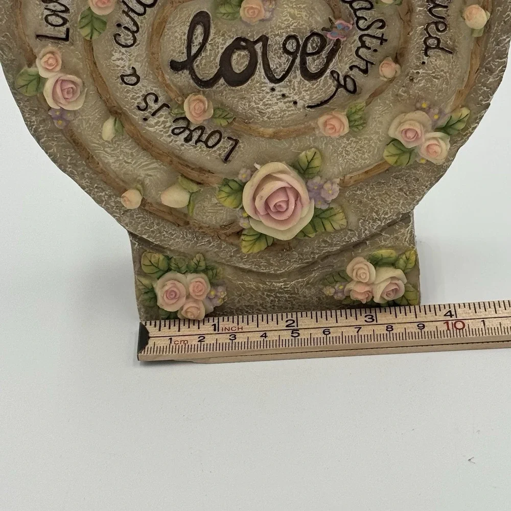 Love Is‎ Heart Shaped Indoor/Outdoor  Decor - Resin?